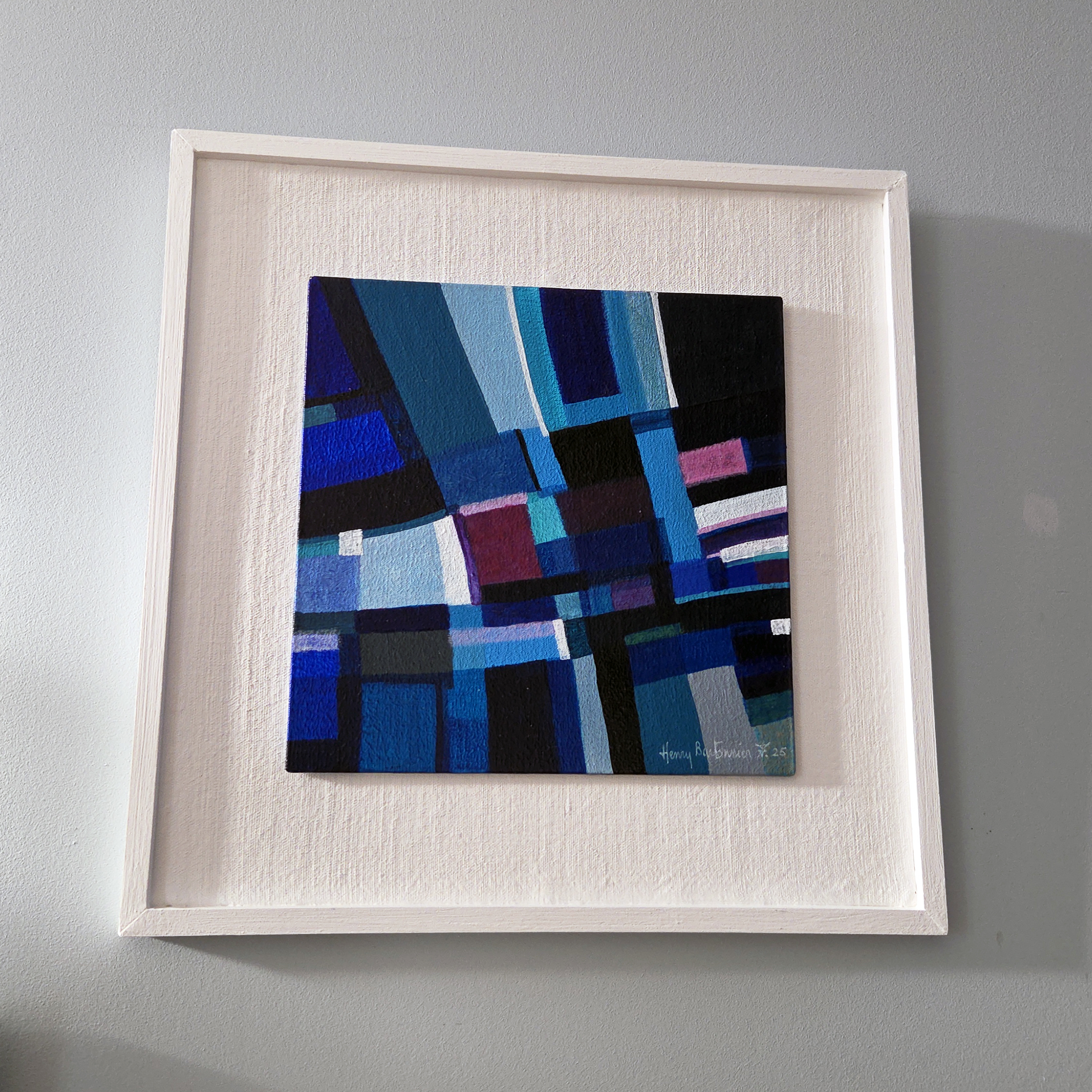 48-8 par Henry Bartonnier. Peinture acrylique abstraite sur carton entoilé 20x20cm