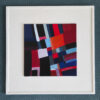 Peinture abstraite "La Déception du Pinson" par Henry Bartonnier, formes géométriques et couleurs vives.