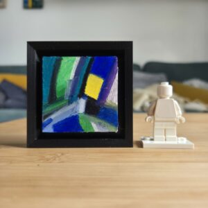 Découvrez ces micro-tableaux abstraits, réalisées aux pastels à l'huile Sennelier. Chaque œuvre miniature de 5x5cm (7x7cm avec son support imprimé en 3D) est un charmant bibelot décoratif, parfait pour apporter touche colorée chez vous. Collectionnez les !