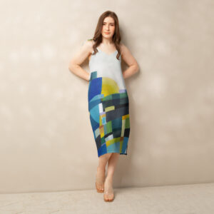 Robe midi à bretelles