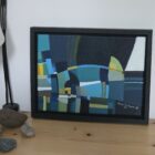 Tableau Mode Sombre d'Henry Bartonnier encadré dans sa caisse américaine imprimée en 3D
